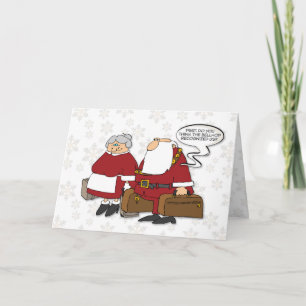 Mr och Mrs Claus Go till Cancun Funny jul Helgkort