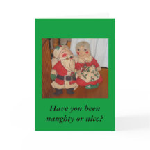 Mr. och Mrs. Claus-julkort