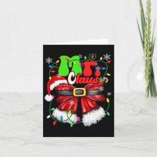 Mr. och Mrs. Claus Par Cute Santa-julaftligh Kort