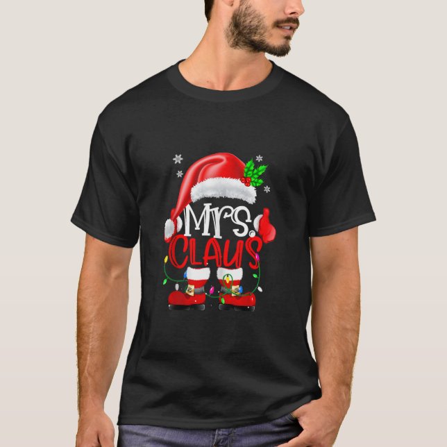 Mr. och Mrs. Claus Par-jultomten T Shirt (Framsida)