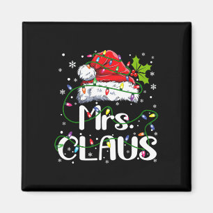 Mr. och Mrs. Claus Par matchande jul Pajama Magnet