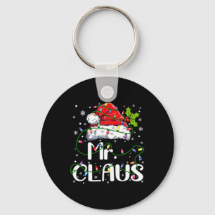 Mr. och Mrs. Claus Par matchande jul Pajama Nyckelring