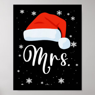 Mr. och Mrs. Claus Par matchande jul Pajama Poster