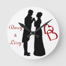 Mr och Mrs Darcy Wall Clock Rund Klocka