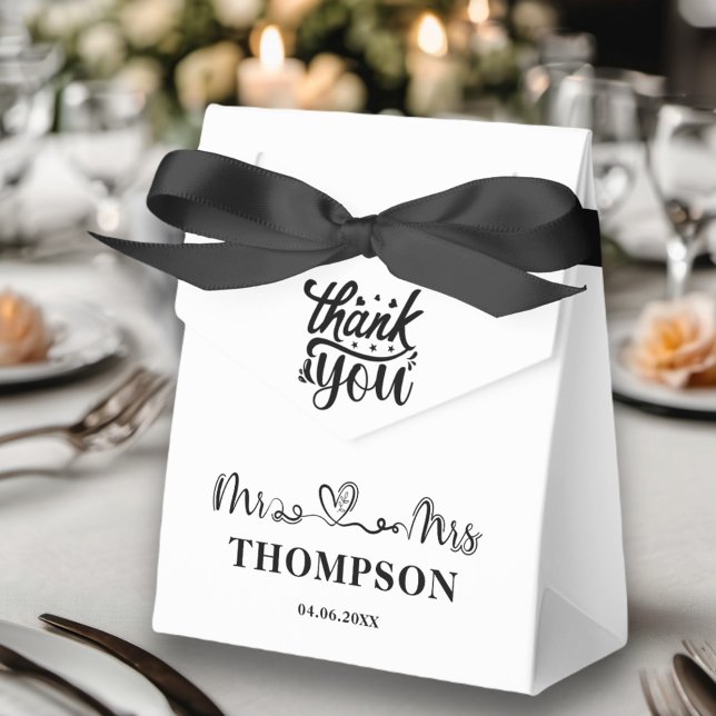 Mr och Mrs Elegant Simple | Svartvitt Presentaskar (Skapare uppladdad)