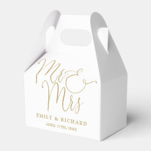 Mr. och Mrs Elegant skriker Modern Guld Bröllop Presentaskar