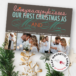 Mr. och Mrs. First jul 4 Photo Magnetic Card