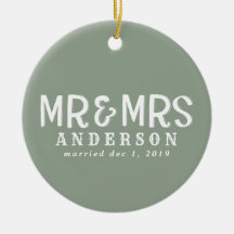 Mr och Mrs. Första julen-dekorationen