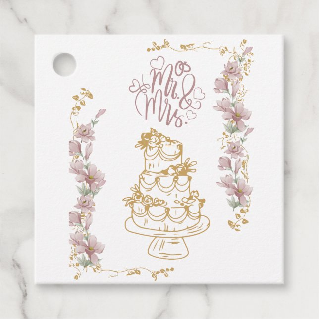 Mr och Mrs Gåvor Etiketter (Framsida)