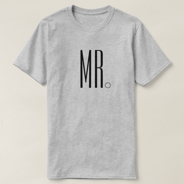 Mr och Mrs. Matchningströjor T-shirt (Design framsida)