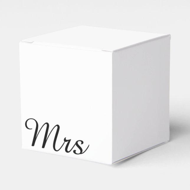 Mr och Mrs. | modernt matchande par för elegant Presentaskar (Framsidan Sidan)