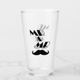 Mr och Mrs Mustache Glaskopp