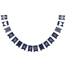 Mr och Mrs Nautical Bunting Vimplar