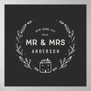 Mr och Mrs New home Poster