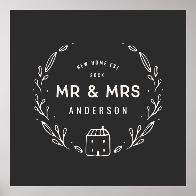 Mr och Mrs New home Poster (Framsidan)