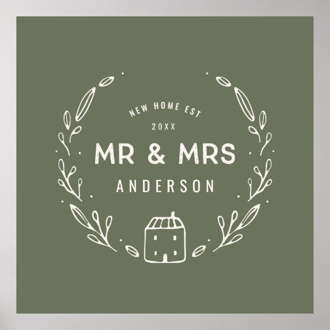 Mr och Mrs New home Poster (Framsidan)