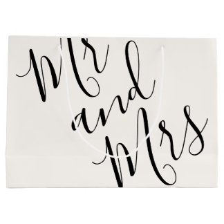 Mr och Mrs Oversized Calligraphy White Black