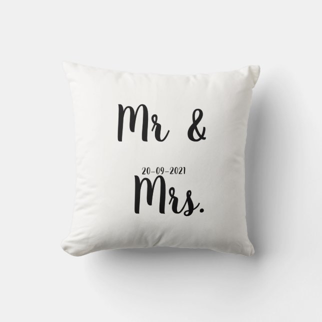 Mr och Mrs personlig  Kudde (Framsida)
