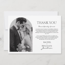Mr. och Mrs. Photo Bröllop Tack Foil Card