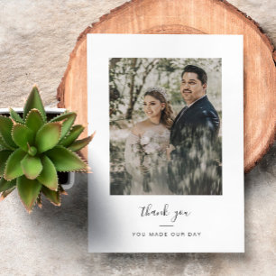 Mr. och Mrs. Photo Bröllop Tack Foil Card Kort