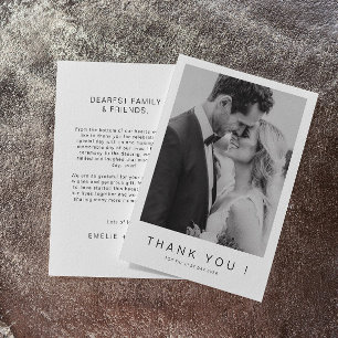 Mr. och Mrs. Photo Bröllop Tack Foil Card Kort