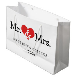 Mr och Mrs Red Heart Bröllop Personlig