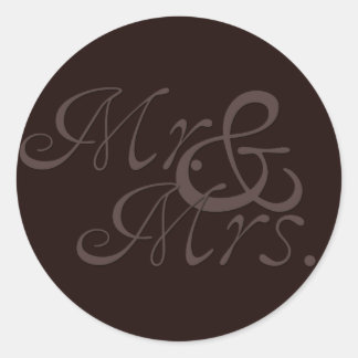 Mr. Och Mrs. Runt Klistermärke