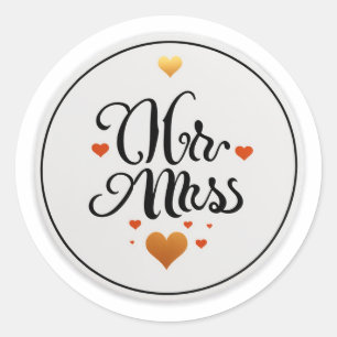 Mr. Och Mrs. Runt Klistermärke