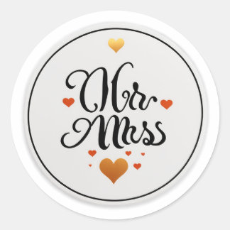 Mr. Och Mrs. Runt Klistermärke