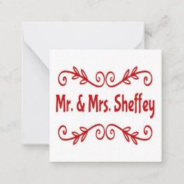 Mr och Mrs Sheffey Anteckningskort