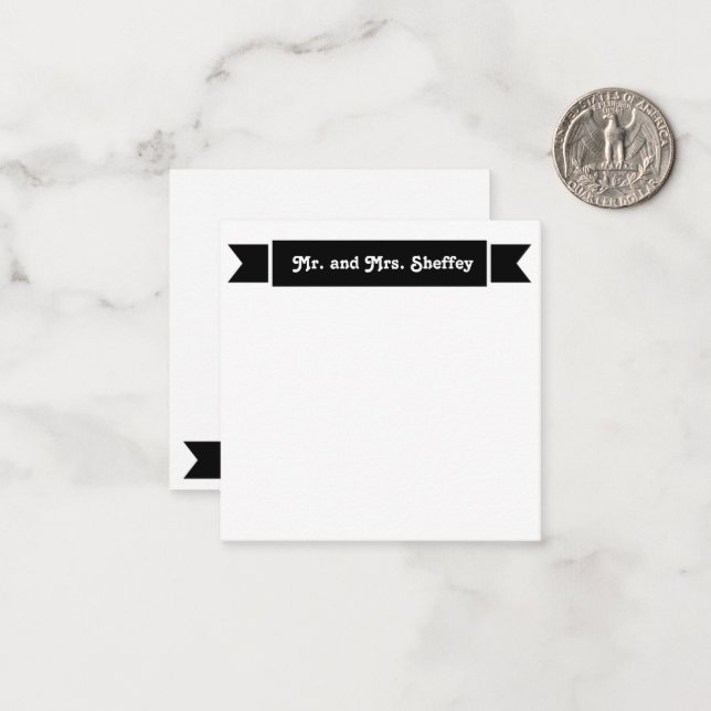 Mr. och Mrs. Sheffey template Note Note Card Anteckningskort (Fram/Back In Situ)