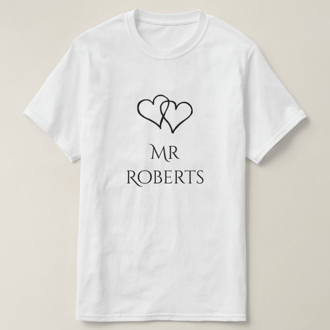 Mr och Mrs... som matchar skjortan. T Shirt (Design framsida)