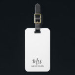 Mr och Mrs. | Svartvitt modernt skript Bagagebricka<br><div class="desc">"Mr and Mrs" Black and White Modern Script Personlig Couple Gift-Perfekt som bröllopsgåvor för nyfödda,  bröllop-jubileumsgåvor,  Alla hjärtans daggåvor och gåvor till alla tillfälle.</div>