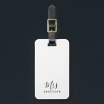Mr och Mrs. | Svartvitt modernt skript Bagagebricka<br><div class="desc">"Mr and Mrs" Black and White Modern Script Personlig Couple Gift-Perfekt som bröllopsgåvor för nyfödda,  bröllop-jubileumsgåvor,  Alla hjärtans daggåvor och gåvor till alla tillfälle.</div>