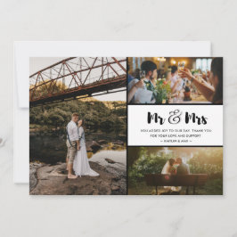 Mr och Mrs Tack Photo Collage Bröllop