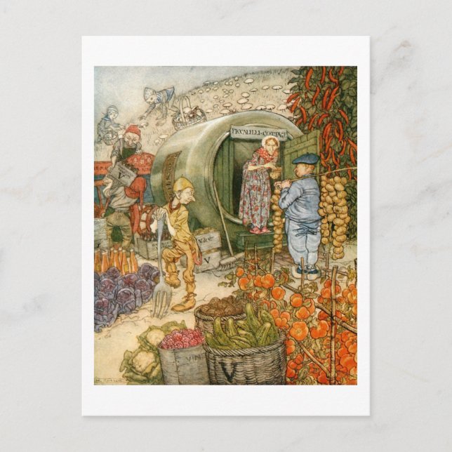 Mr och Mrs Vinegar hemma Vykort (Framsida)