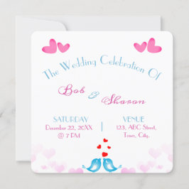 Mr. och Mrs. Wedding Reception Card Inbjudningar