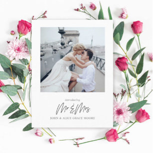 Mr och Photo Elopement Postcard Vykort