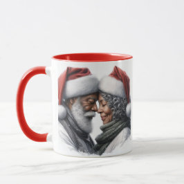 Mr och Santa African American Coffee Mugg