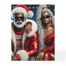 Mr och Santa Folded Greeting Card