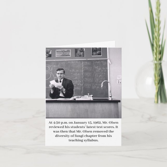 Mr. Olsen Teacher Retirement Congrats Card Kort (Framsida)