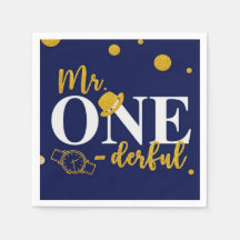 Mr. One-derful Navy Blue and Gold Birthday Party