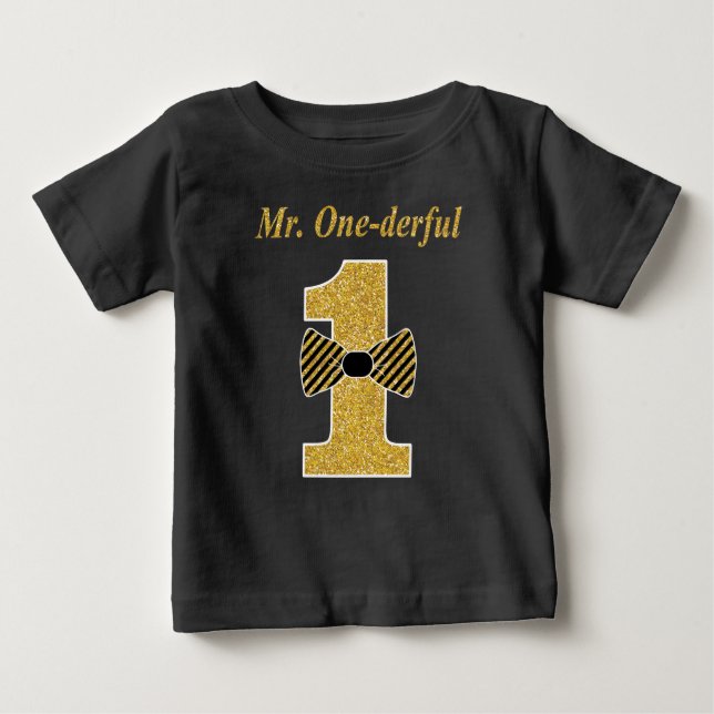 Mr. ONE-derful Småbarn T-shirt, mr Onederful T-shirt (Framsida)