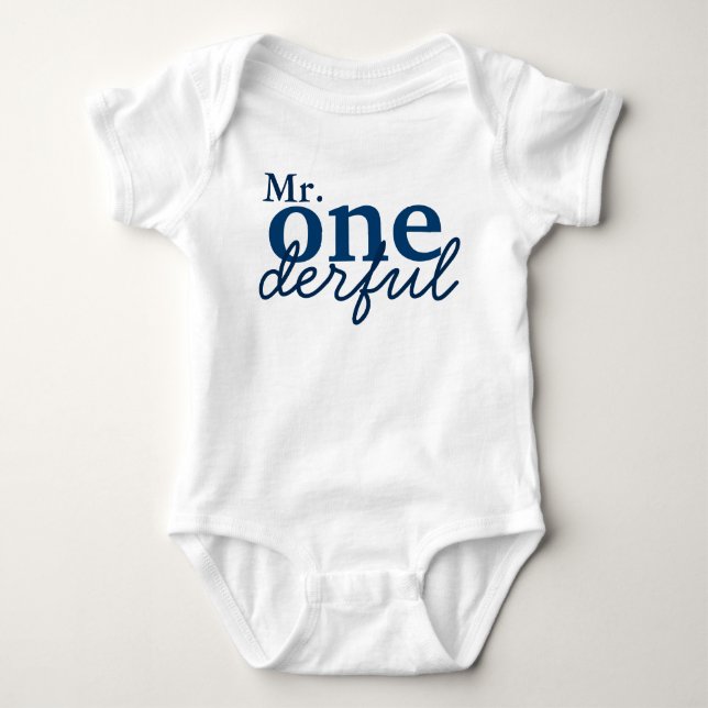 Mr Onederful Baby Skjorta Tee (Framsida)