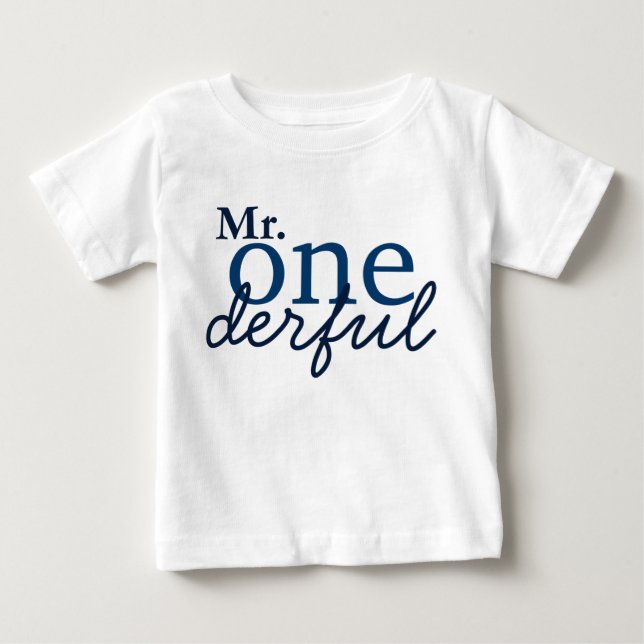 Mr Onederful Baby T-shirt (Framsida)