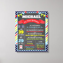 Mr ONEderful Chalkboard Poster | Första födelsedag Canvastryck