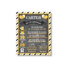 Mr ONEderful Chalkboard Poster | Första födelsedag