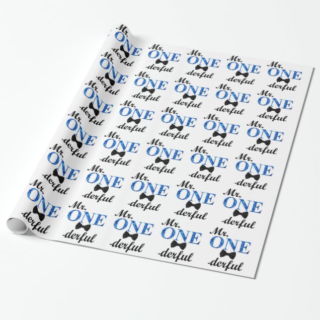 Mr ONEderful Wrapping Papper Presentpapper (Utrullad)