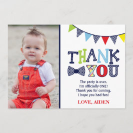 Mr ONEunderbar Birthday Tack you Card with Photo Kort