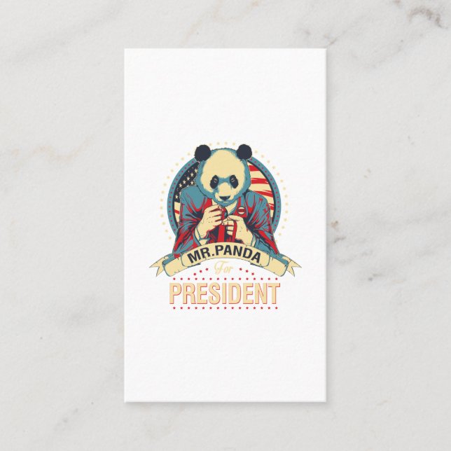 Mr panda, president visitkort (Framsida)